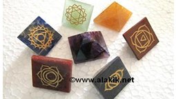 Crystal Quartz Chakra Mandala Palmstone Set